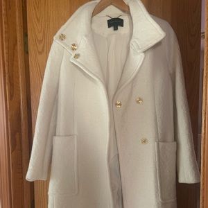 Ann Taylor cream peacoat jacket